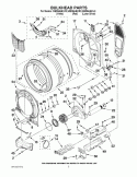 BULKHEAD PARTS Diagram and Parts List for WED94HEXL0  Whirlpool Dryer