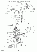 CASE, GEARING AND PLANETARY UNIT Diagram and Parts List for 5KPM50BGR4  KitchenAid Mixer