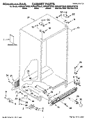 CABINET PARTS Diagram and Parts List for KSRG25FTSS00  KitchenAid Refrigerator