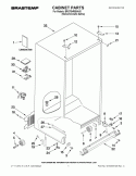CABINET PARTS Diagram and Parts List for BRS70HRBNA00  Whirlpool Refrigerator