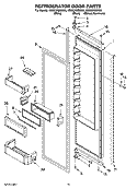 REFRIGERATOR DOOR PARTS Diagram and Parts List for KSSS36QMB03  KitchenAid Refrigerator