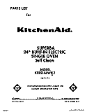 COVER Diagram and Parts List for KEBS146WBL1  KitchenAid Wall Oven