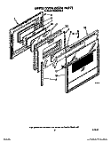 UPPER OVEN DOOR Diagram and Parts List for KEBI200VBL3  KitchenAid Wall Oven