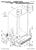 CABINET PARTS Diagram and Parts List for KSRS25RVMS00  KitchenAid Refrigerator
