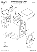 TOP AND CABINET PARTS Diagram and Parts List for GHW9400PW4  Whirlpool Washer