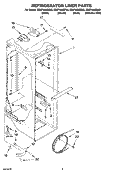 REFRIGERATOR LINER PARTS Diagram and Parts List for ED2FHAXSB00  Whirlpool Refrigerator