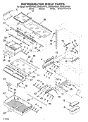 REFRIGERATOR SHELF Diagram and Parts List for KBRS36FKW01  KitchenAid Refrigerator