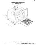 CABINET AND HINGE Diagram and Parts List for RM235PXL2  Whirlpool Microwave Oven Combo