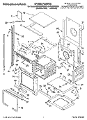 OVEN PARTS Diagram and Parts List for KEHV309PMT02  KitchenAid Microwave Oven Combo