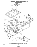 COOK TOP AND MANIFOLD , LITERATURE Diagram and Parts List for SF302BSRW0  Whirlpool Range