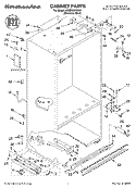 CABINET, LITERATURE Diagram and Parts List for KBRP36FKS01  KitchenAid Refrigerator