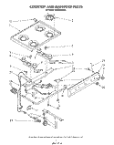 COOK TOP AND MANIFOLD , LITERATURE Diagram and Parts List for SF300BSRW5  Whirlpool Range