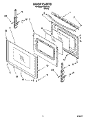 DOOR PARTS, OPTIONAL PARTS Diagram and Parts List for IRE32302  Inglis Range