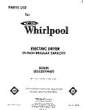 SECTION Diagram and Parts List for LE5530XMW0  Whirlpool Dryer