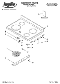 COOKTOP PARTS Diagram and Parts List for IES356RD2  Inglis Range