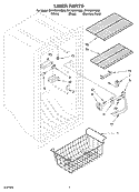 LINER Diagram and Parts List for EV170NYKS00  Whirlpool Freezer