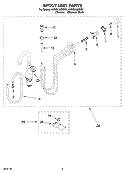 SPOUT UNIT PARTS Diagram and Parts List for KHWG160PSS1  KitchenAid Miscellaneous
