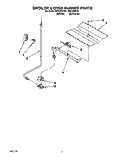 BROILER & OVEN BURNER Diagram and Parts List for SF310PEYW1  Whirlpool Range