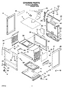 CHASSIS PARTS Diagram and Parts List for SF303PEPQ1  Whirlpool Range