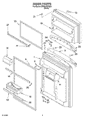 DOOR Diagram and Parts List for ER9SHKXKQ01  Whirlpool Refrigerator