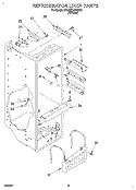 REFRIGERATOR LINER Diagram and Parts List for 3VED27DQBW00  Whirlpool Refrigerator