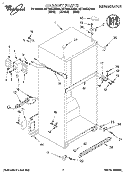 CABINET Diagram and Parts List for 3ET16NKXDG00  Whirlpool Refrigerator