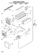 ICEMAKER PARTS Diagram and Parts List for KSRG22FKBL05  KitchenAid Refrigerator