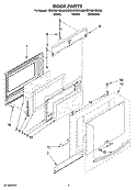 DOOR PARTS Diagram and Parts List for KESK901SBL02  KitchenAid Range
