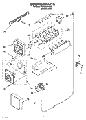 ICEMAKER PARTS Diagram and Parts List for KSRB22FRBX01  KitchenAid Refrigerator