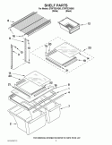 SHELF PARTS Diagram and Parts List for ET8FTEXVB03  Whirlpool Refrigerator
