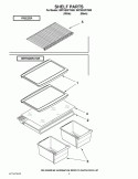 SHELF PARTS Diagram and Parts List for W8TXEGFYQ00  Whirlpool Refrigerator