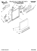 FRAME AND CONSOLE Diagram and Parts List for DU940QWDZ2  Whirlpool Dishwasher
