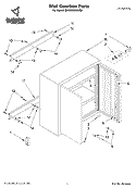 Wall Gearbox Parts Diagram and Parts List for GAWGB000LG0  Whirlpool Cabinet