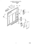 INNER DOOR Diagram and Parts List for DU801DWGX0  Whirlpool Dishwasher
