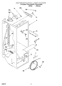 REFRIGERATOR LINER Diagram and Parts List for TS22AQXGW02  Whirlpool Refrigerator