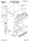 CABINET Diagram and Parts List for 4ET20ZKXBN00  Whirlpool Refrigerator