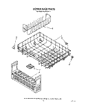 LOWER RACK Diagram and Parts List for 4KUDA220T1  KitchenAid Dishwasher