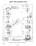 303876 PUMP AND MOTOR Diagram and Parts List for DU4040XP1  Whirlpool Dishwasher