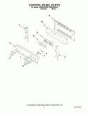 CONTROL PANEL PARTS Diagram and Parts List for KERS208XBL0  KitchenAid Range