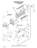 ICEMAKER PARTS Diagram and Parts List for KBFC42FTS06  KitchenAid Refrigerator