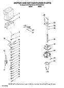 MOTOR AND ICE CONTAINER PARTS Diagram and Parts List for MSD2258KGW00  Whirlpool Refrigerator