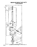 BRAKE AND DRIVE TUBE Diagram and Parts List for KAWE660WWH2  KitchenAid Washer