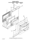 DOOR PARTS Diagram and Parts List for KGSS907SBL03  KitchenAid Range