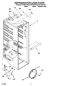 REFRIGERATOR LINER PARTS Diagram and Parts List for ED2HHEXTL00  Whirlpool Refrigerator