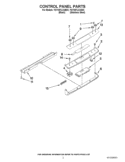 CONTROL PANEL PARTS Diagram and Parts List for YGY397LXUB03  Whirlpool Range
