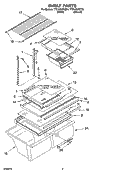 SHELF PARTS, OPTIONAL PARTS Diagram and Parts List for TT21AKXKQ04  Estate Refrigerator