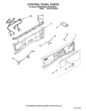 CONTROL PANEL PARTS Diagram and Parts List for WFW94HEAW0  Whirlpool Washer