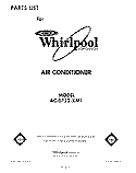 SECTION Diagram and Parts List for AC0752XM1  Whirlpool Air Conditioner