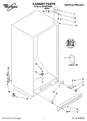 CABINET, LITERATURE Diagram and Parts List for EV120FXKQ00  Whirlpool Freezer
