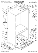 CABINET PARTS Diagram and Parts List for KBFC42FTS00  KitchenAid Refrigerator